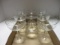 8 Vintage Etched Crystal Champagne Stem Glasses