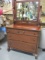Vintage Sligh Furniture Co. 2 over 2 Drawer Empire Dresser with Mirror