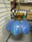 Vintage Tiffany Style Slag Glass Pendant Light