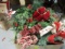 Lot of Christmas Wreaths, Bows, and Greenery