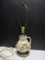 Vintage Porcelain Handled Base and Brass Lamp