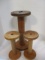 3 Vintage Textile Mill Spools