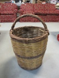 Large Woven Wicker Laundry Basket with Handle