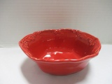 Nocal Red Glazed Stoneware Bowl - Made in Portugal