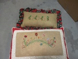 2 Handmade Christmas Throw Pillows