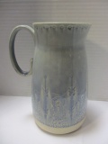 Anthropologie Blue Stoneware Pitcher - Made in Portugal