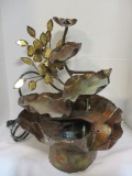 Metal Art by Ceil (Asheville Artist) Metal Tabletop Fountain