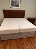 Sleep Number Split King 360 Smart Bed with Wood Headboard