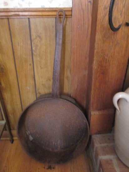 Large Long Handled Cast Metal Pot