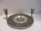 Vintage German Pewter Plates with Coat of Arms.  2 Cups Marked 277 5 3 on Bottom.