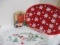 Christmas Lot, 2 Platters Plastic 19'', Christmas Scene Platter/Dish 17'',  and Picture Frame