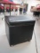 Threshold Black Faux Leather Storage Ottoman