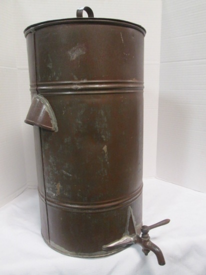 Copper Overlay Galvanized Drink Dispenser