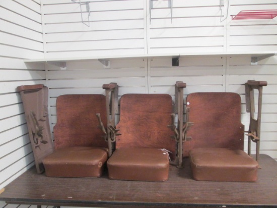 Vintage Midcentury 3 Seat Theatre Seating Bank