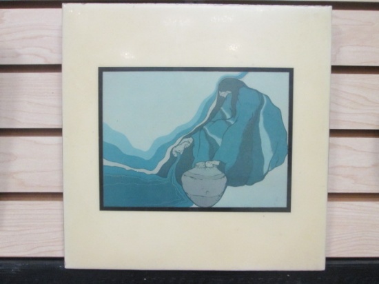 Native American Artist Amado Pena Glazed Tile Art