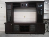 6 Piece Media Console Bookcase Unit