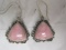 Sterling Silver Earrings with Pink Stones