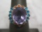 Sterling Silver Ring with Multi-Gemstone Ring
