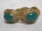 Chinese Filigree Green Agate Bracelet