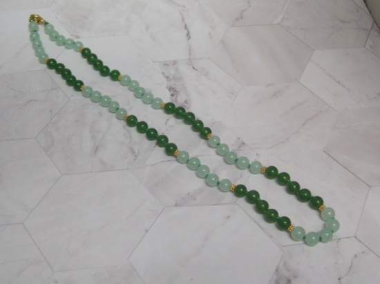24" Jade Bead Necklace