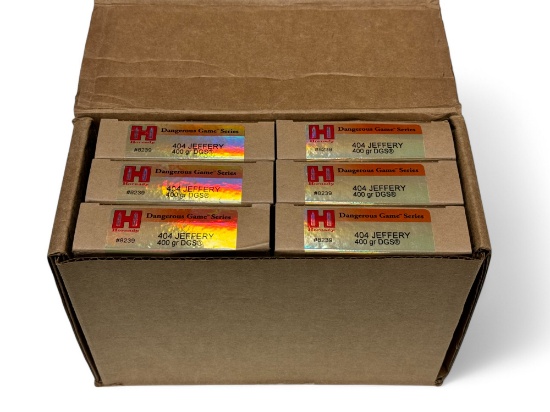 NIB 120rd. Case of .404 JEFFREY (.423) 400gr. DGS Hornady Dangerous Game Series Ammunition