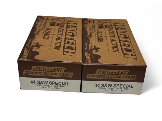 NIB 100rds. of .44 S&W SPECIAL 240gr. L-FLAT MAGTECH Cowboy Action Load Ammunition