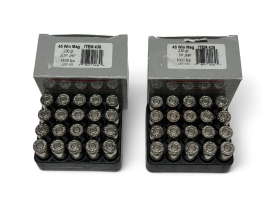NIB 40rds. of .45 WIN. MAG. 230gr. XTP JHP Underwood High Performance Ammunition
