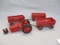 International Harvester Farmall McCormick Track & 3 Wagons - Wheels broken on tractor