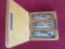 3 Folding Pocket Knife Set Vanadum Stainless Steel in Wooden Display Case
