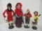 4 Vintage Byers Choice Christmas Caroler Figurines