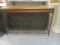 Wood and Scroll Metal Sofa/Wall Table