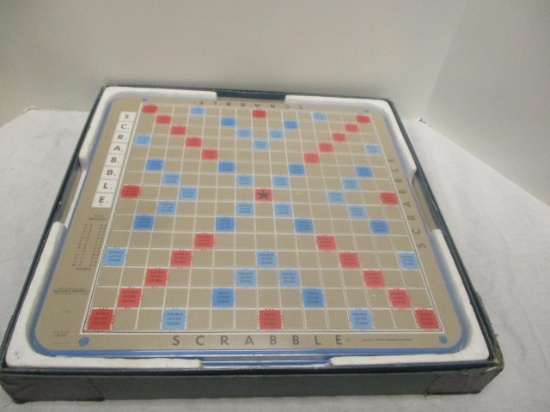 Vintage Raised Plastic Covered and Turntable Scrabble Game in Original Box