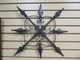 Ornate Metal Arrow Wall Sculpture