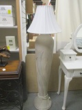 Textured Ceramic Stoneware Floor Lamp