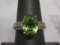 14k Gold Peridot and Diamond Ring