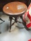 Victorian Oak Organ Stool w/ Glass Ball & Claw Feet