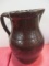 Brown Glazed Stoneware Pitcher