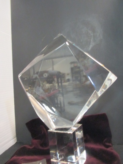 Ltd Ed Van Teal "Jewel" Sculpture in Acrylic in Velvet Bag