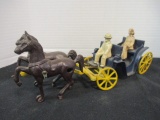Cast Iron 2 Horse Carriage