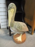 Handpainted Concrete Pelican