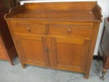 Antique Rustic Wood Side Board