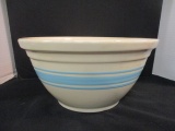 Vintage No. 12 Oven Ware Blue Stripe Mixing Bowl
