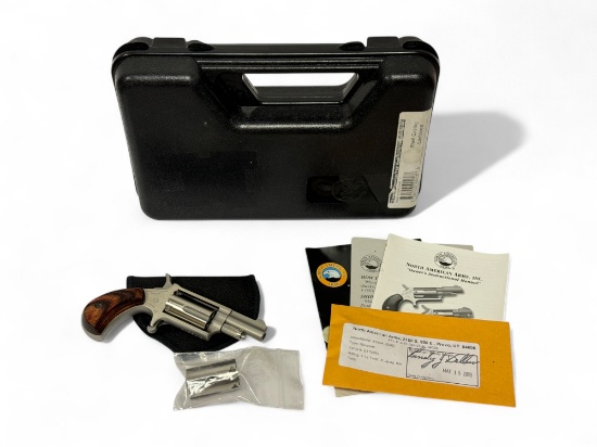 NIB North American Arms NAA-22MC Conversion .22 MAGNUM Stainless Revolver w/ .22 LR Cylinder