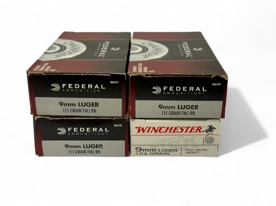 NIB 200rds. of 9MM 115gr. & 124gr. Ammunition