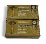 40rds. of .308 WIN. 168gr. HP BT PPU Match Line Marksman Ammunition