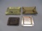 4 Vintage Metal Advertising Ashtrays