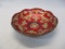 Antique Goofus Glass Red & Gold Bowl 9