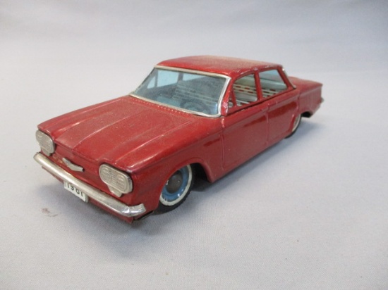 1961 Chevrolet Corvair Tin Friction Toy Car By Bandai