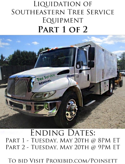 Liquidation of Southeastern Tree Service Equipment