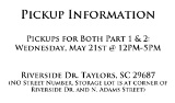 PICKUP INFORMATION